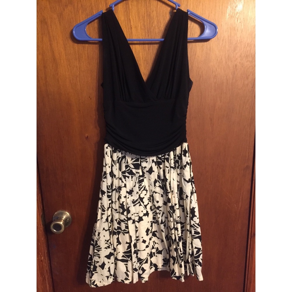 Black and White Floral Dress